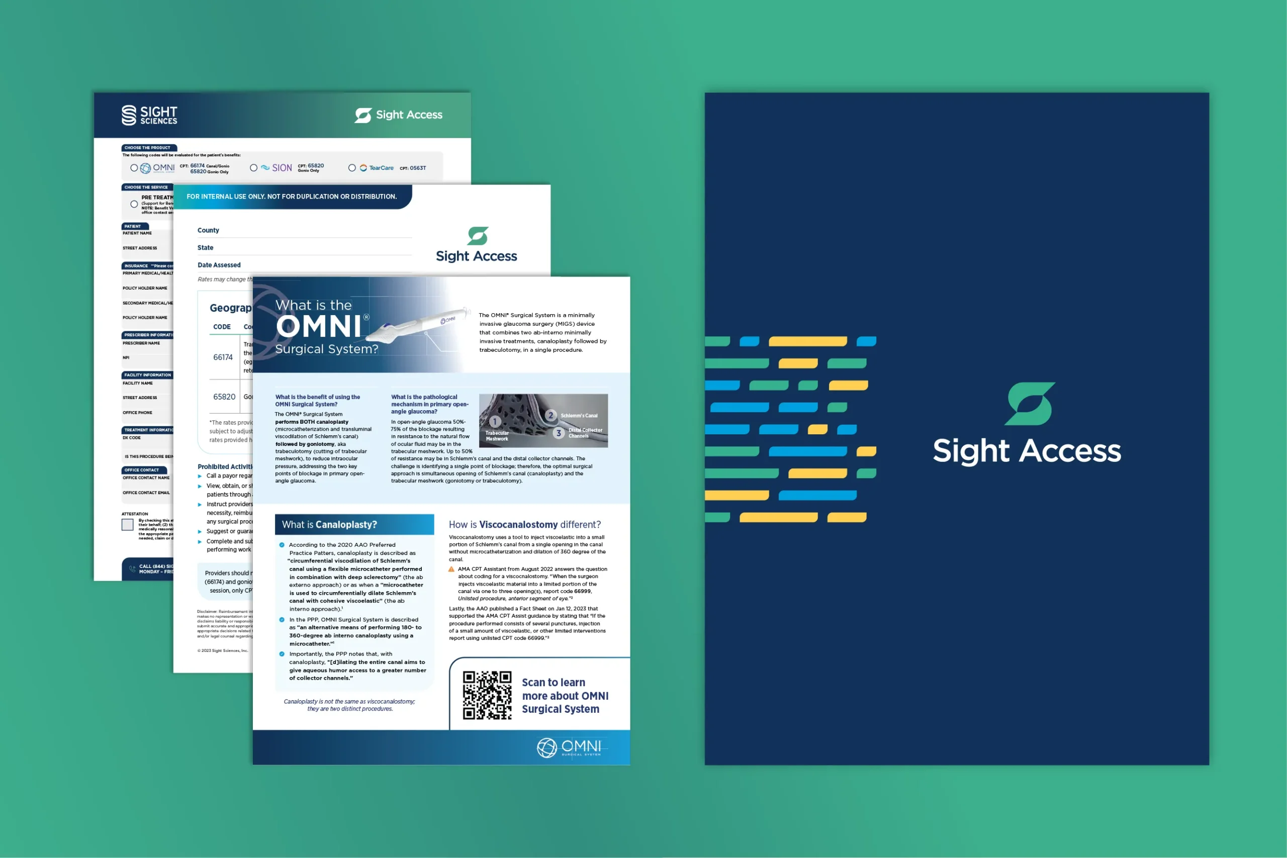 Forms and explainer materials provided to practices in a branded folder.